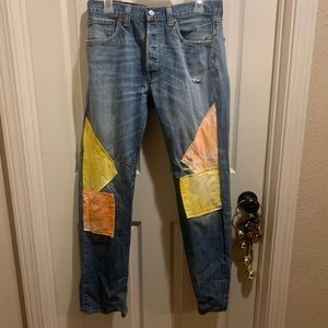 Levi’s Patched Tie-Dye Jeans